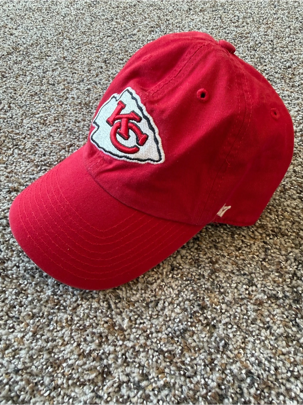 Kansas City Chiefs '47 Brand Clean Up Red Adjustable Hat NFL Arrowhead Cap OSFA
